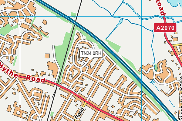 TN24 0RH map - OS VectorMap District (Ordnance Survey)