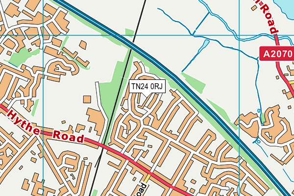 TN24 0RJ map - OS VectorMap District (Ordnance Survey)