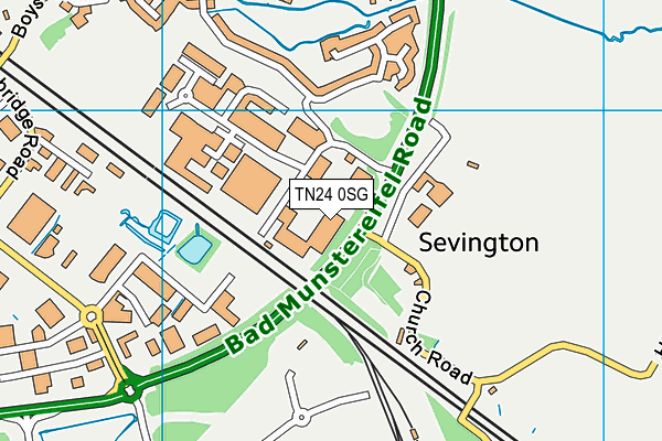 TN24 0SG map - OS VectorMap District (Ordnance Survey)