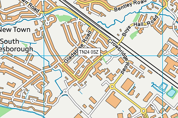TN24 0SZ map - OS VectorMap District (Ordnance Survey)