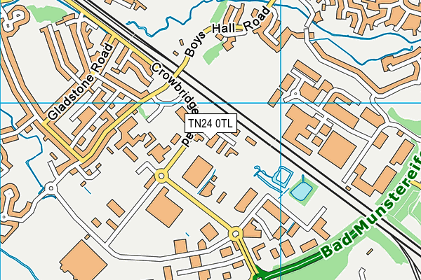 TN24 0TL map - OS VectorMap District (Ordnance Survey)