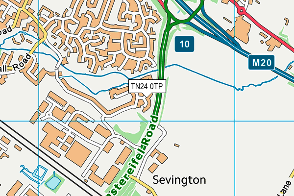 TN24 0TP map - OS VectorMap District (Ordnance Survey)