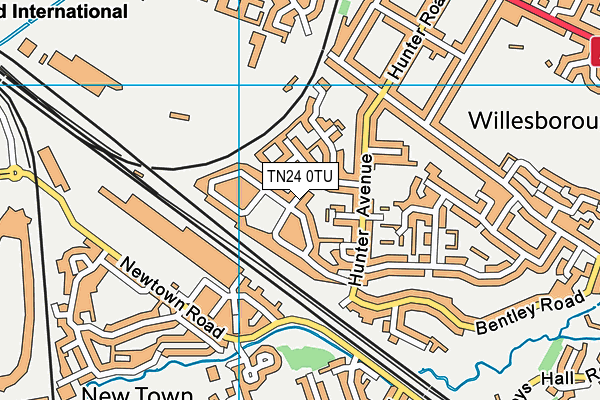 TN24 0TU map - OS VectorMap District (Ordnance Survey)