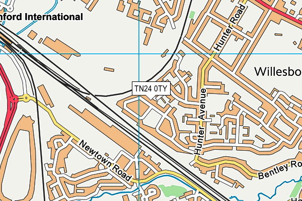 TN24 0TY map - OS VectorMap District (Ordnance Survey)