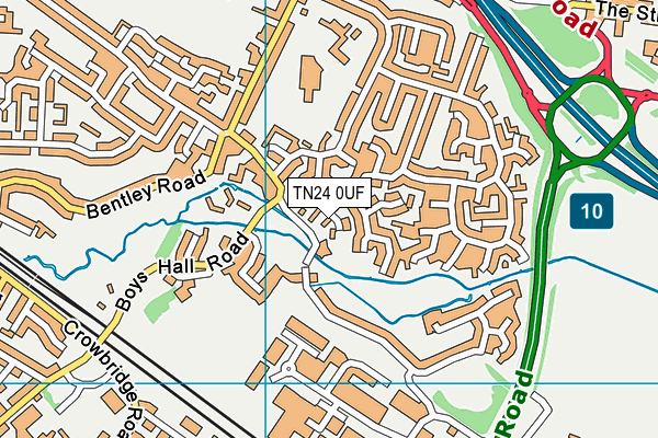 TN24 0UF map - OS VectorMap District (Ordnance Survey)