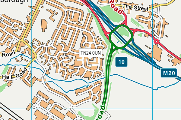 TN24 0UN map - OS VectorMap District (Ordnance Survey)