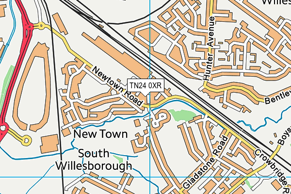 TN24 0XR map - OS VectorMap District (Ordnance Survey)
