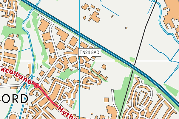 TN24 8AD map - OS VectorMap District (Ordnance Survey)