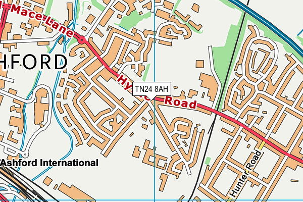 TN24 8AH map - OS VectorMap District (Ordnance Survey)