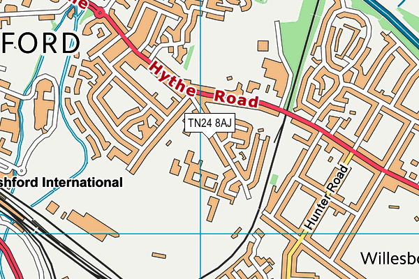 TN24 8AJ map - OS VectorMap District (Ordnance Survey)