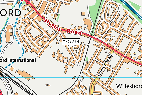 TN24 8AN map - OS VectorMap District (Ordnance Survey)