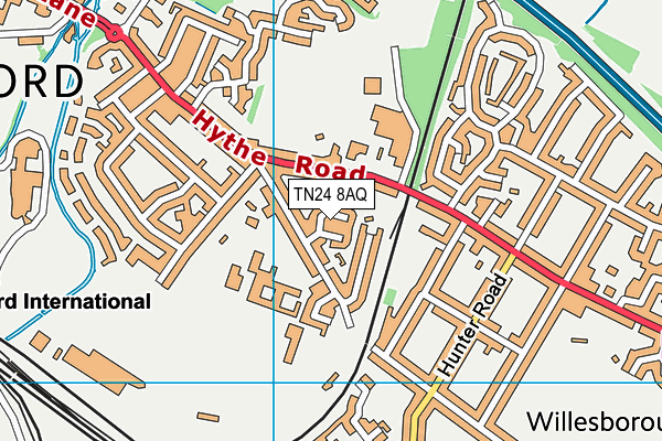 TN24 8AQ map - OS VectorMap District (Ordnance Survey)