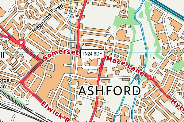 Anytime Fitness (Ashford) map (TN24 8DF) - OS VectorMap District (Ordnance Survey)