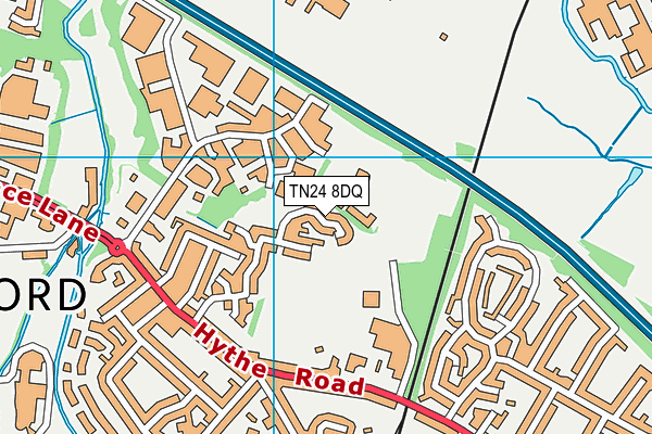 TN24 8DQ map - OS VectorMap District (Ordnance Survey)