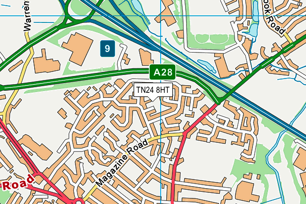 TN24 8HT map - OS VectorMap District (Ordnance Survey)