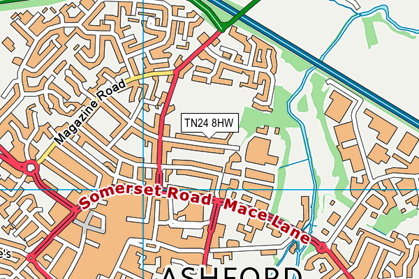 TN24 8HW map - OS VectorMap District (Ordnance Survey)