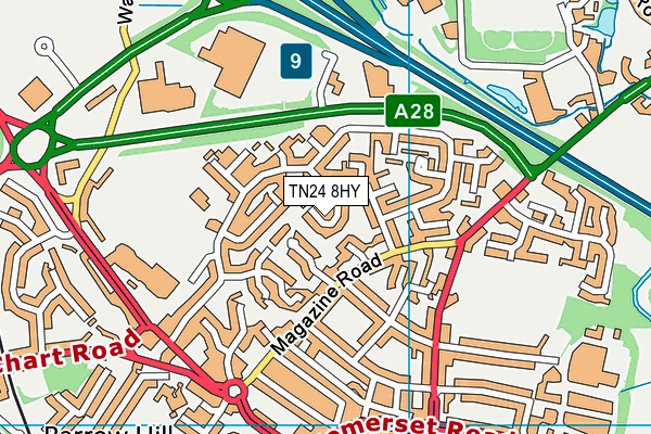 TN24 8HY map - OS VectorMap District (Ordnance Survey)