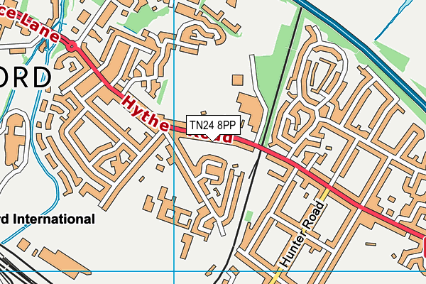 TN24 8PP map - OS VectorMap District (Ordnance Survey)