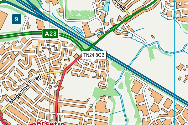 TN24 8QB map - OS VectorMap District (Ordnance Survey)