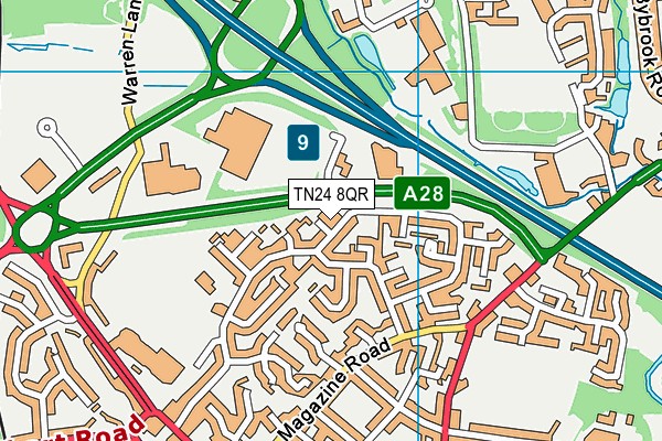 TN24 8QR map - OS VectorMap District (Ordnance Survey)