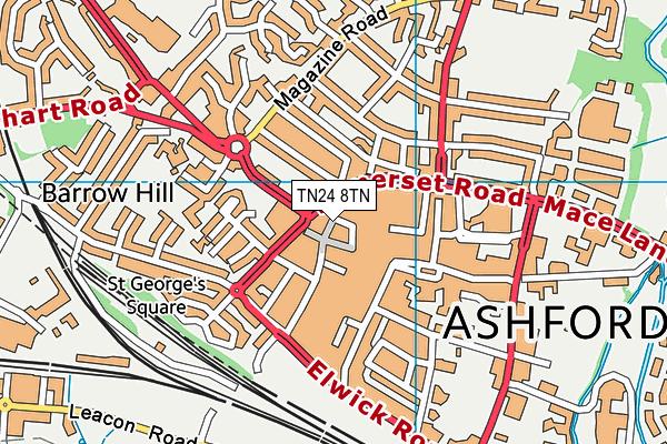 Park Club Ashford map (TN24 8TN) - OS VectorMap District (Ordnance Survey)