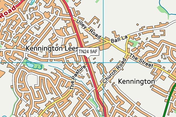 TN24 9AF map - OS VectorMap District (Ordnance Survey)