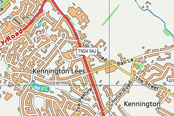 TN24 9AJ map - OS VectorMap District (Ordnance Survey)