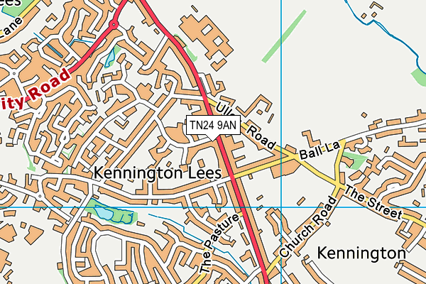 TN24 9AN map - OS VectorMap District (Ordnance Survey)