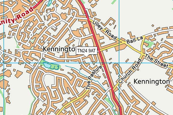 TN24 9AT map - OS VectorMap District (Ordnance Survey)