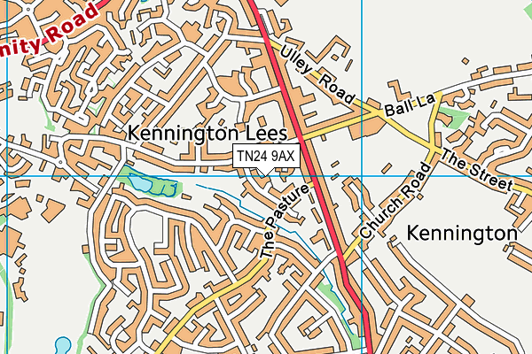 TN24 9AX map - OS VectorMap District (Ordnance Survey)