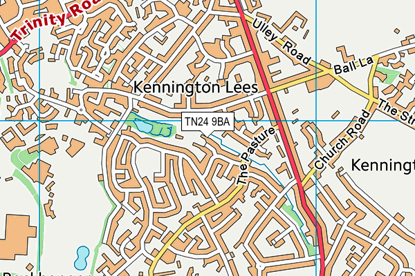 TN24 9BA map - OS VectorMap District (Ordnance Survey)