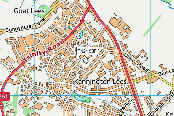 TN24 9BF map - OS VectorMap District (Ordnance Survey)