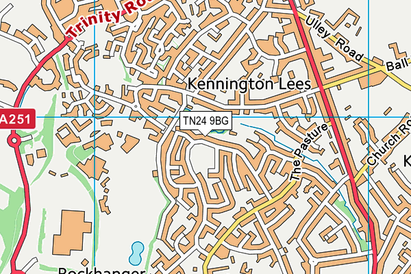 TN24 9BG map - OS VectorMap District (Ordnance Survey)