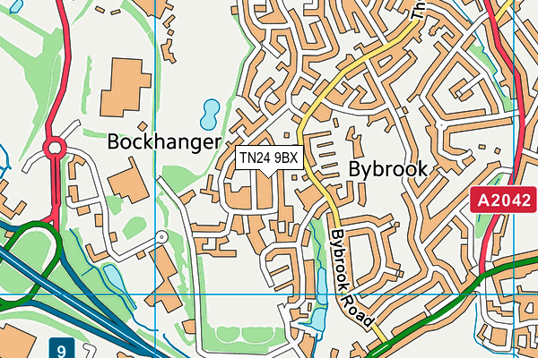 TN24 9BX map - OS VectorMap District (Ordnance Survey)