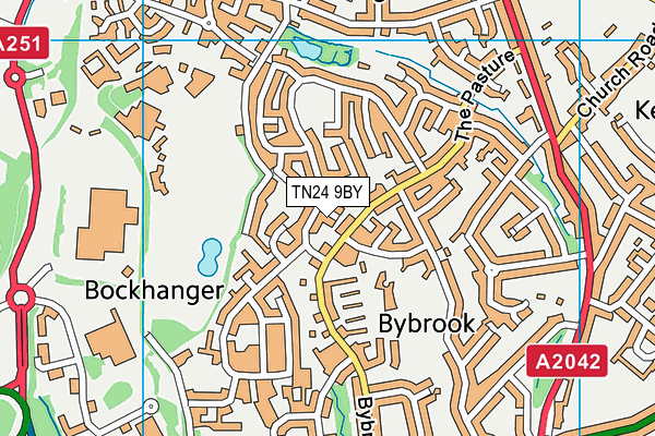 TN24 9BY map - OS VectorMap District (Ordnance Survey)