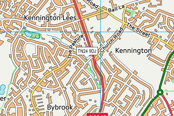 TN24 9DJ map - OS VectorMap District (Ordnance Survey)