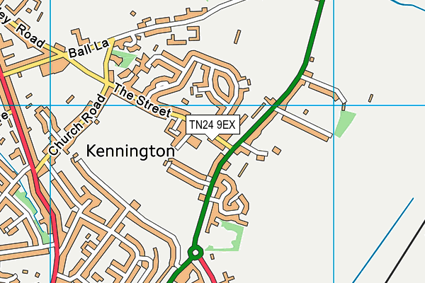 TN24 9EX map - OS VectorMap District (Ordnance Survey)