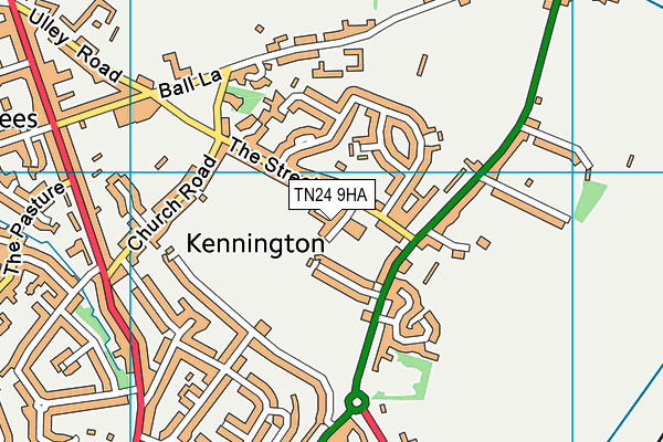 TN24 9HA map - OS VectorMap District (Ordnance Survey)