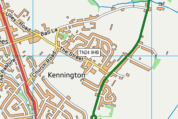 TN24 9HB map - OS VectorMap District (Ordnance Survey)