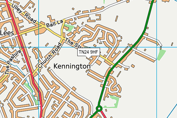 TN24 9HF map - OS VectorMap District (Ordnance Survey)