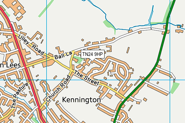 TN24 9HP map - OS VectorMap District (Ordnance Survey)