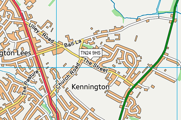 TN24 9HS map - OS VectorMap District (Ordnance Survey)