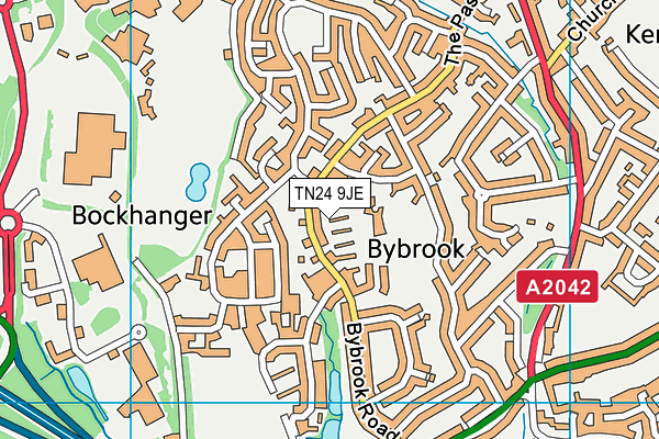 Bockhanger Community Centre (Closed) map (TN24 9JE) - OS VectorMap District (Ordnance Survey)
