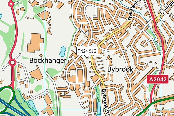 TN24 9JG map - OS VectorMap District (Ordnance Survey)