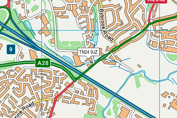 TN24 9JZ map - OS VectorMap District (Ordnance Survey)