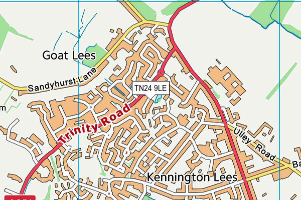 TN24 9LE map - OS VectorMap District (Ordnance Survey)