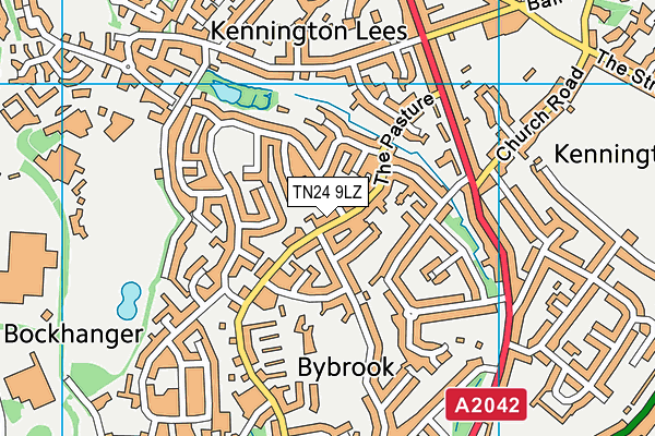 TN24 9LZ map - OS VectorMap District (Ordnance Survey)