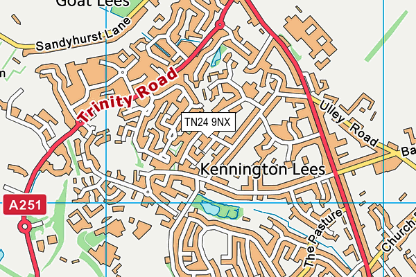 TN24 9NX map - OS VectorMap District (Ordnance Survey)