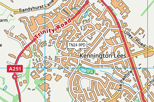 TN24 9PD map - OS VectorMap District (Ordnance Survey)