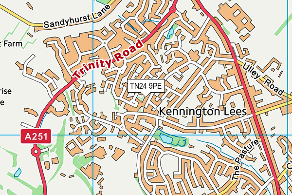 TN24 9PE map - OS VectorMap District (Ordnance Survey)